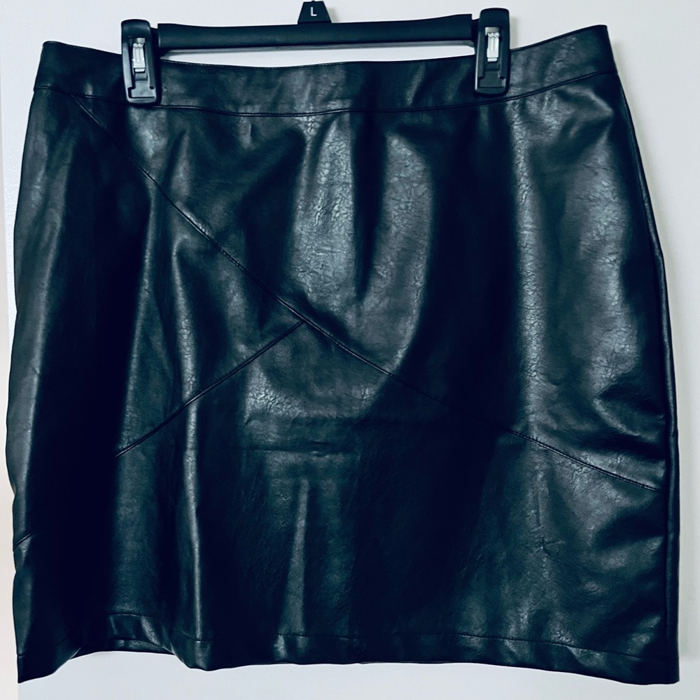 Faux leather skirt
